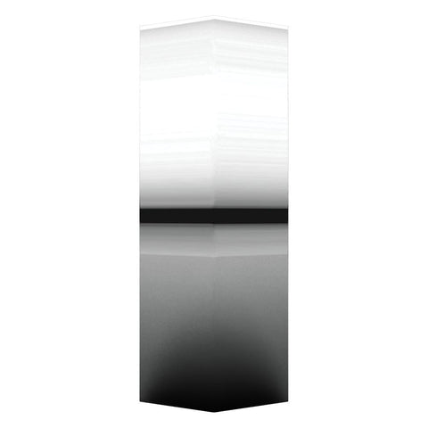 14k White Gold 8mm Knife Edge Comfort Fit Band, Size 12