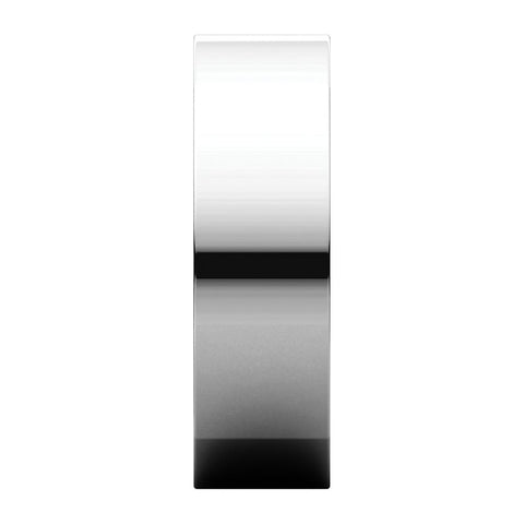 14k White Gold 6mm Square Comfort Fit Band, Size 5