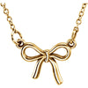 14K Yellow Gold Knotted Bow 18-Inch Necklace
