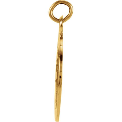14k Yellow Gold 14.75mm St. Christopher Medal