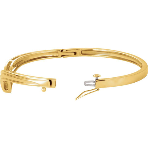 14k Yellow Gold Hinged Bangle Bracelet