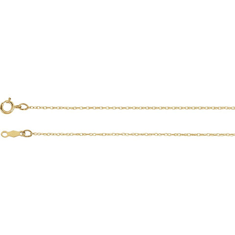 10k Yellow Gold .75mm Rope 14" Chain