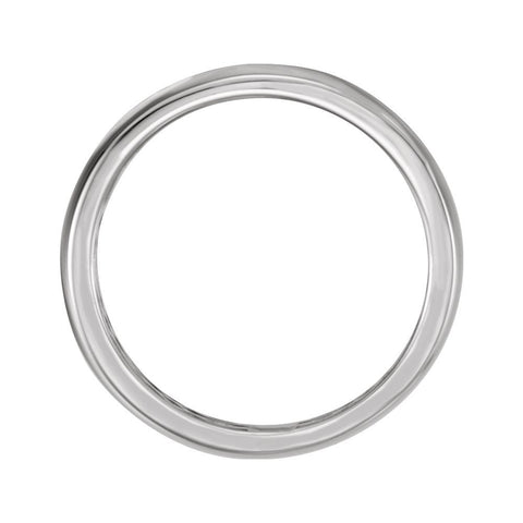 14k White Gold 4mm Lattice Design Band Size 7