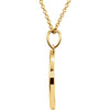 14k Yellow Gold Crescent Moon 16" Necklace