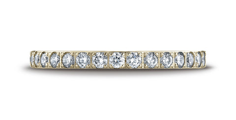 Benchmark-14K-Yellow-Gold-2mm-Pave-set-Eternity-Wedding-Band-Ring--Size-4.25--52272114KY04.25