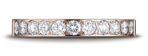 Benchmark-14K-Rose-Gold-3mm-High-Polish-Pave-set-11-Stone-Diamond-Wedding-Band-Ring--.66Ct.--Size-4.25--523727HF14KR04.25