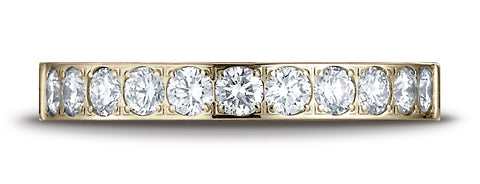 Benchmark-14K-Yellow-Gold-3mm-High-Polish-Pave-set-11-Stone-Diamond-Wedding-Band-Ring--.66Ct.--Size-4.25--523727HF14KY04.25