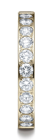 Benchmark-14K-Yellow-Gold-3mm-High-Polish-Pave-set-11-Stone-Diamond-Wedding-Band-Ring--.66Ct.--Size-4.5--523727HF14KY04.5