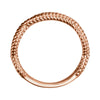 14k Rose Gold Rope Ring, Size 7