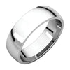 06.00 mm Light Comfort-Fit Wedding Band Ring in 14K White Gold ( Size 7.5 )