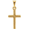 32.00x20.00 mm Cross Pendant in 14K Yellow Gold