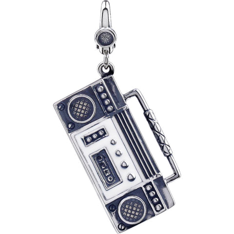 Sterling Silver Radio Charm