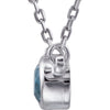Sterling Silver Swiss Blue Topaz Bezel 16" Necklace