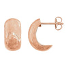 14k Rose Gold Hammered Hoop Earrings