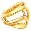 Metal Fashion Ring in 14k Yellow Gold ( Size 6 )