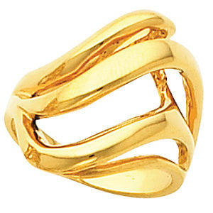 10k Yellow Gold Freeform Ring, Size 6