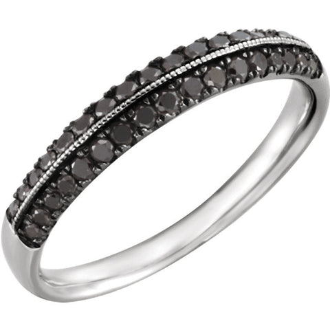 14k White Gold Knife-Edge Anniversary Band, Size 7