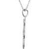 14k White Gold 1/6 CTW Diamond 16" Necklace