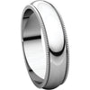 Sterling Silver 5mm Milgrain Band, Size 11