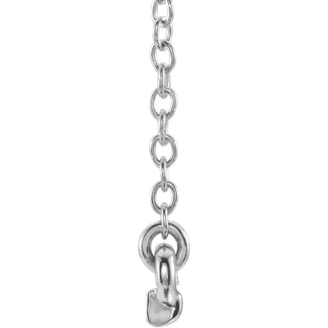 14k White Gold .07 CTW Petite Diamond Bar 16-18" Necklace