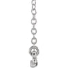 14k White Gold .07 CTW Petite Diamond Bar 16-18" Necklace