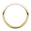 14k Yellow Gold 2mm Half Round Band, Size 8