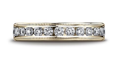 Benchmark-18K-Yellow-Gold-4mm-Channel-Set-Eternity-Wedding-Band-Ring-with-Milgrain.--Size-4.25--53455018KY04.25
