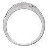 Sterling Silver Cubic Zirconia Sideways Cross Ring Size 8