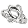 Metal Fashion Ring in 14K White Gold ( Size 6 )