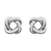 14k White Gold Knot Design Earrings