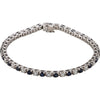 14K White Gold Blue Sapphire & 2 3/8 CTW Diamond Bracelet