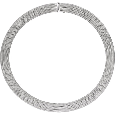 Sterling Silver Hollow Fox Mesh 17" Chain