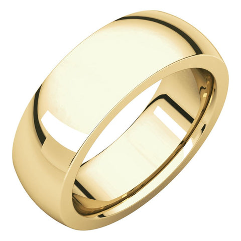 18k Yellow Gold 7mm Heavy Comfort Fit Band, Size 13