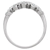14k White Gold 1/5 CTW Diamond Anniversary Band, Size 7