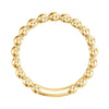 14k Yellow Gold 3mm Stackable Bead Ring, Size 7