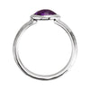 Sterling Silver 7x5x4mm Amethyst Ring Size 7