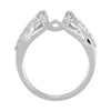 14k White Gold 1/5 CTW Diamond Ring Wrap, Size 7