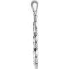 14k White Gold 30x14mm Freeform Pendant