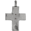 Sterling Silver Cross Pendant with Ancient Roman Glass Design