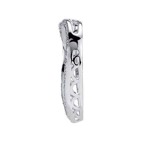 Sterling Silver Cubic Zirconia Heart Pendant