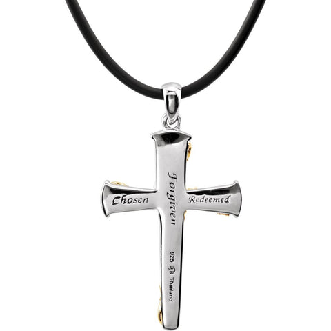 Gold Plated & Sterling Silver Three-Nails Promise 24" Necklace