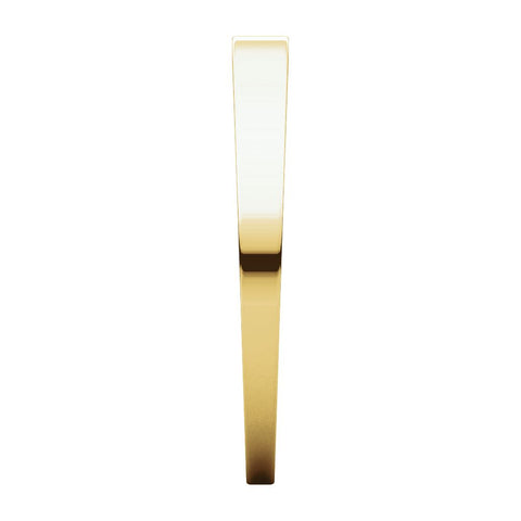 10k Yellow Gold 2.5mm Flat Tapered Band, Size 8
