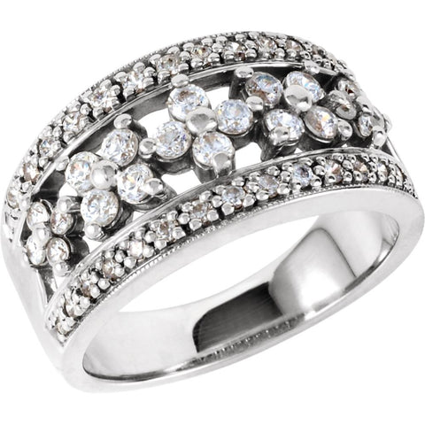 14k White Gold Anniversary Band, Size 6