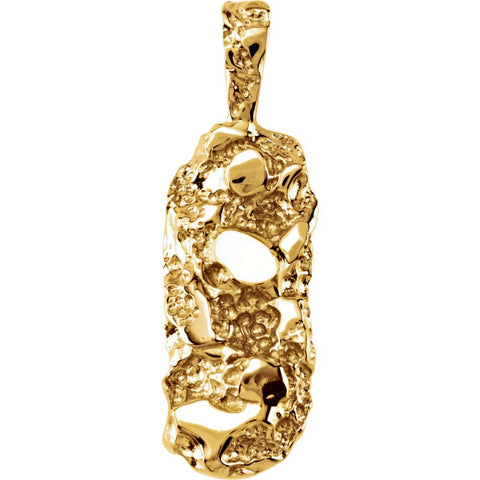 14k Yellow Gold Nugget Pendant