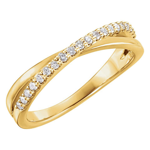 14k Yellow Gold 1/5 ctw. Diamond Ring, Size 7