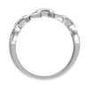 14k White Gold Chain Link Ring , Size 7
