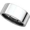 Sterling Silver 8mm Flat Band, Size 8