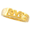 Metal Fashion Love Ring in 14K Yellow Gold ( Size 6 )