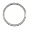 Titanium & Rose Immerse Plated 7mm Hammered Finish Beveled Edge Band Size 10