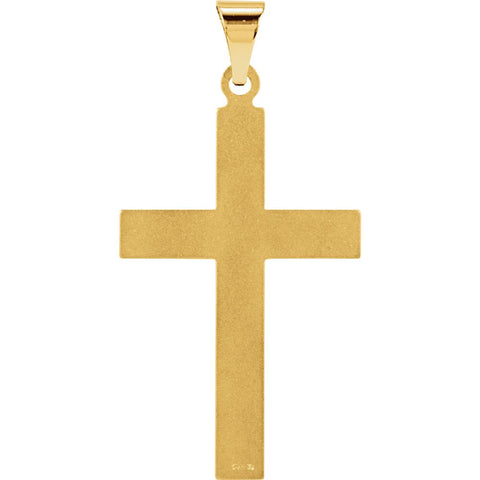 14k Yellow Gold 28x18mm Cross Pendant